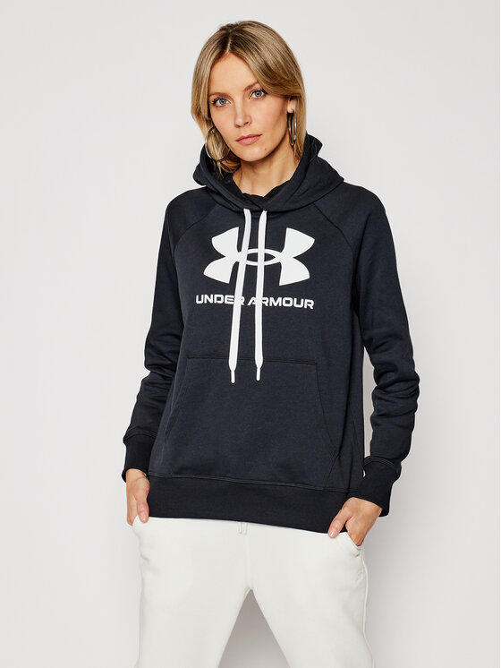 Under Armour Jopa Ua Rival Fleece Logo 1356318 Črna Loose Fit