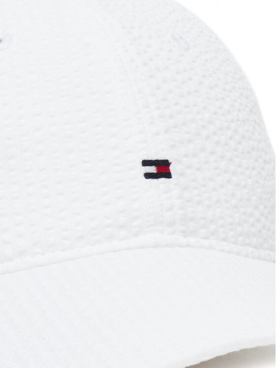Tommy Hilfiger Tommy Hilfiger Șapcă Flag Seersucker 6 Panel AM0AM13427 Alb
