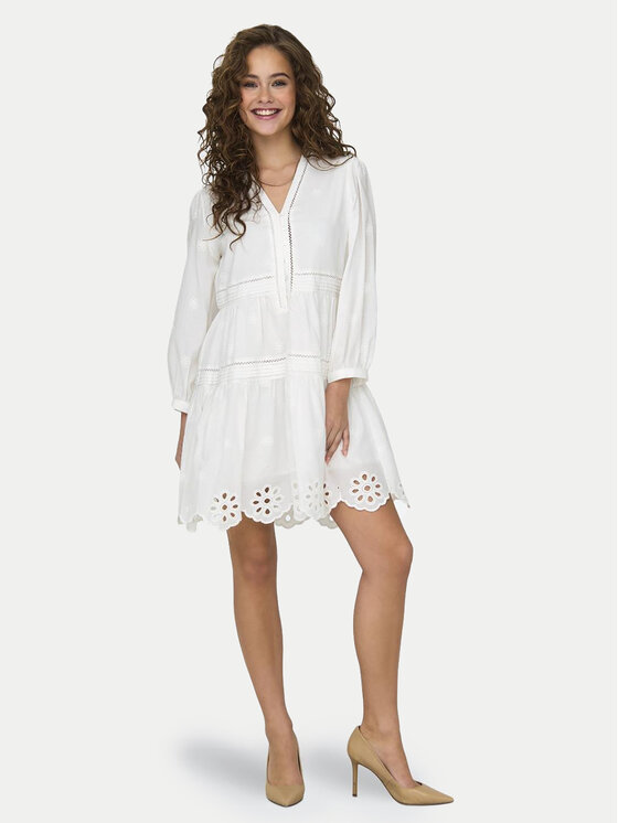 ONLY ONLY Sommerkleid Jada 15318693 Weiß Regular Fit