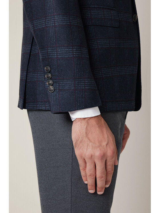 Lancerto Lancerto Marynarka Gesualdo MA131225000008 Granatowy Slim Fit