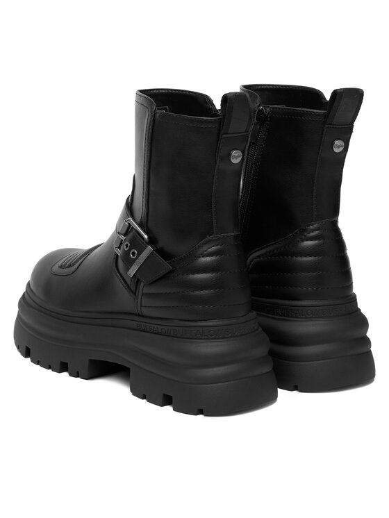 Buffalo Buffalo Botine Dione Biker Boot Mid 1270127 Negru