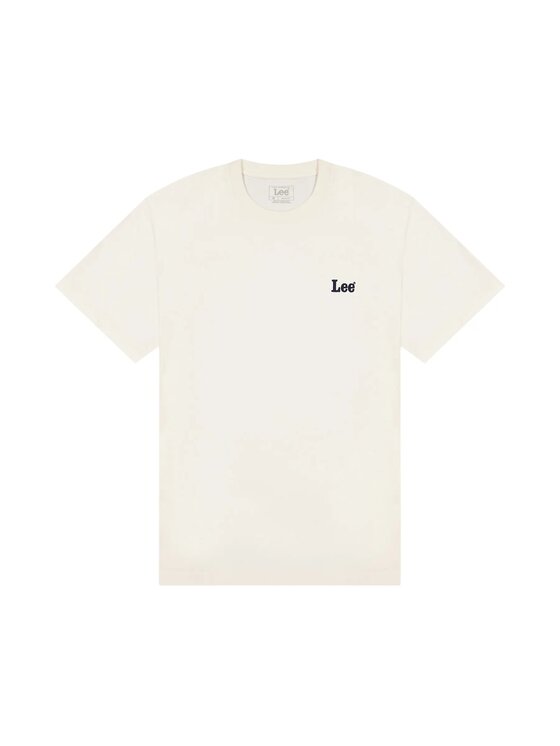 Lee Lee T-Shirt SS SMALL LOGO TEE Biały Relaxed Fit