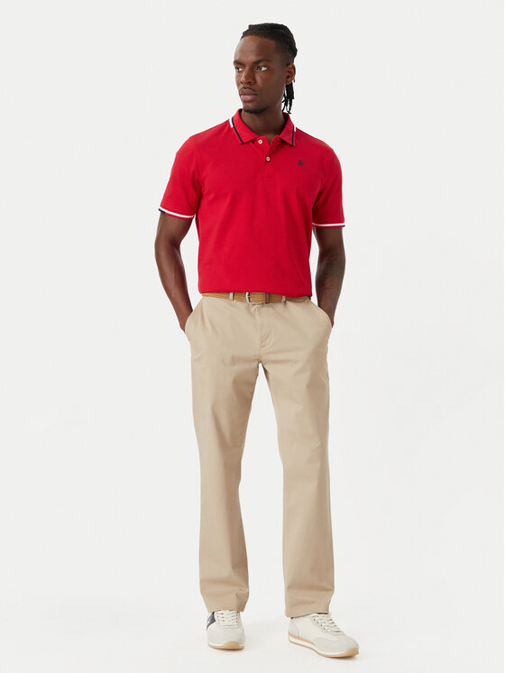 Beverly Hills Polo Club Beverly Hills Polo Club Polo marškinėliai P-SS26M-P2525 Raudona Regular Fit
