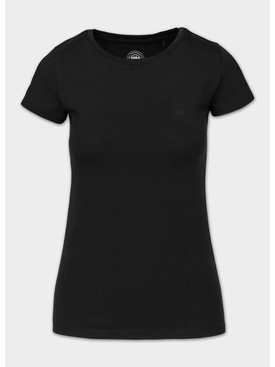 PITBULL PITBULL T-Shirt DISCOVERY LOGO Czarny Regular Fit