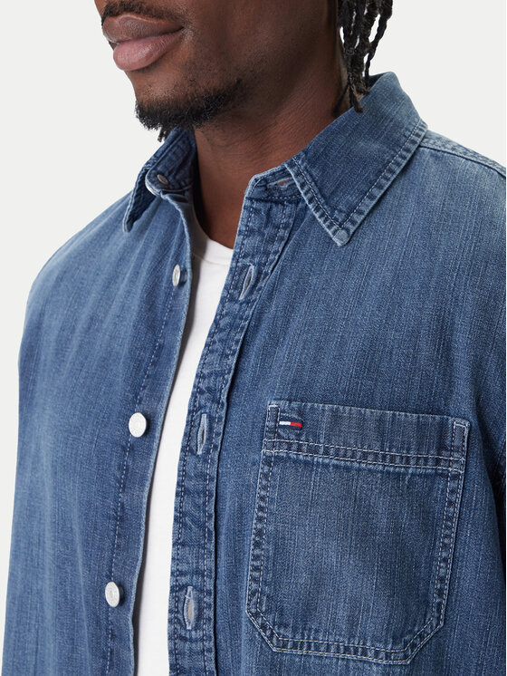 Tommy Jeans Tommy Jeans Koszula DM0DM22303 Niebieski Regular Fit