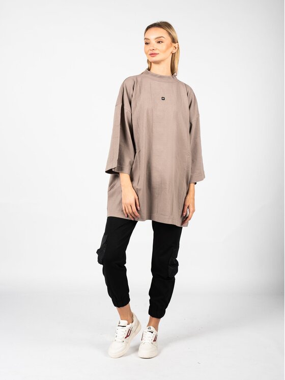 Gap Gap T-Shirt 719614 TMVQ2 Béžová Oversize