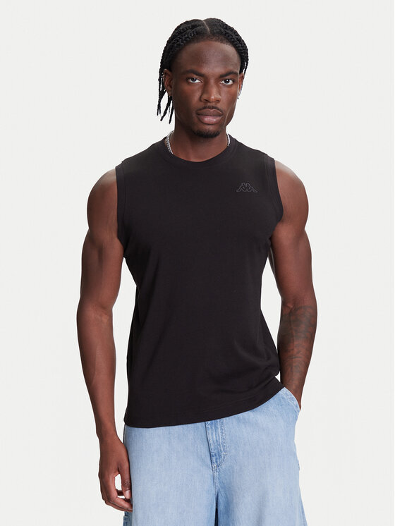 Kappa Kappa Tank top Logo Corpo Cadwal 303HZB0 Crna Regular Fit