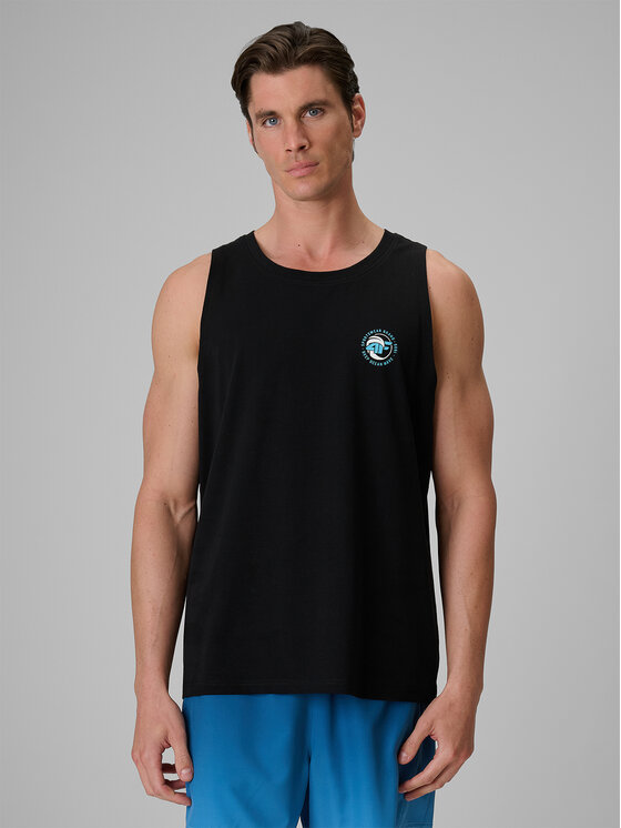 4F 4F Tank top SUMMER CODE Czarny Regular Fit