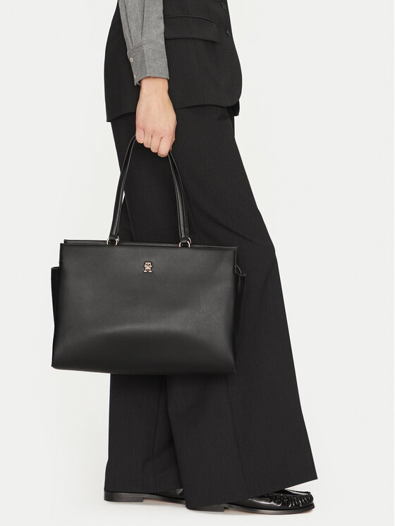 Tommy Hilfiger Tommy Hilfiger Сумка Th Legacy Tote AW0AW17197 Чорний