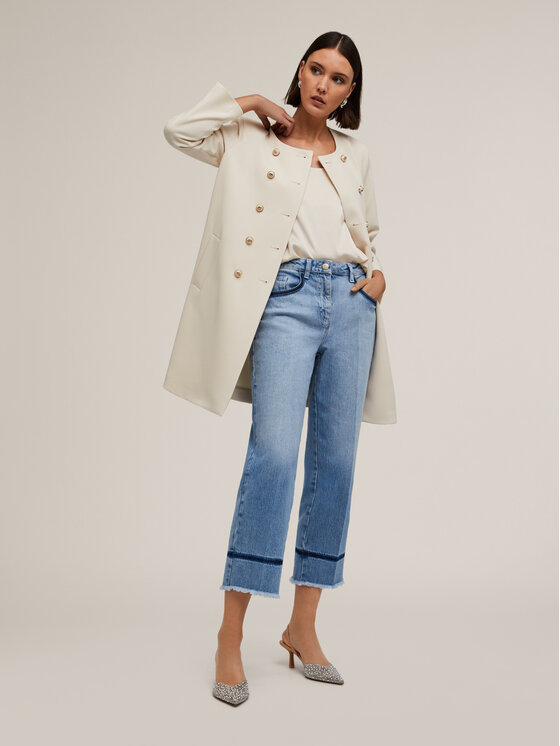 Motivi Motivi Płaszcz 0063Q000563N002 Biały Regular Fit