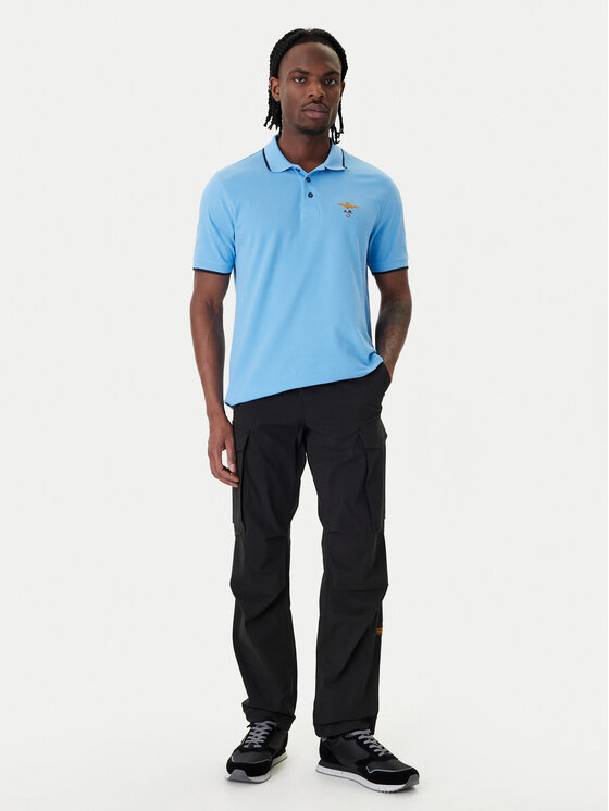 Aeronautica Militare Aeronautica Militare Polo majica 261PO1308UP00082 Modra Regular Fit