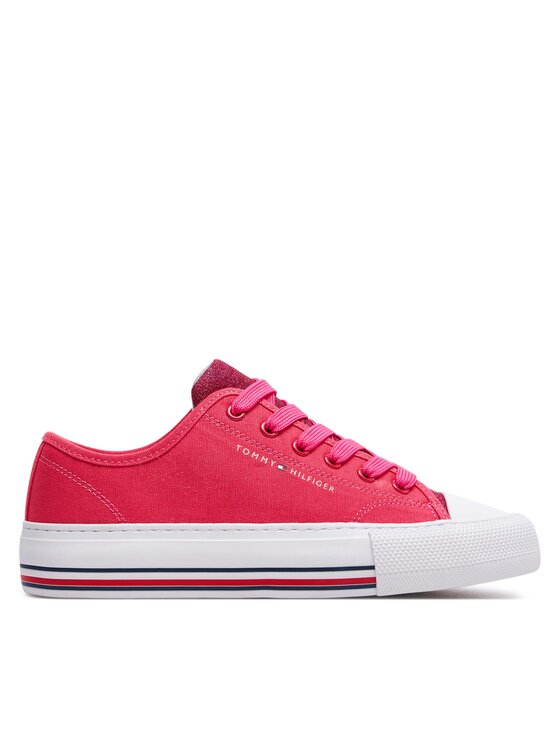 Teniși Tommy Hilfiger Low Cut Lace-Up Sneaker T3A9-33185-1687 S Magenta 385