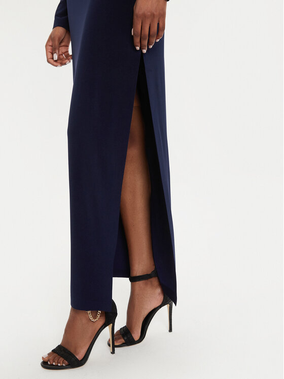 NORMA KAMALI NORMA KAMALI Koktejlové šaty KK2243PLE35951 Tmavomodrá Slim Fit