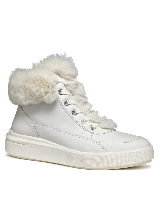 Geox Geox Polokozačky D Dalyla D46QFA 00085 C1000 Bílá