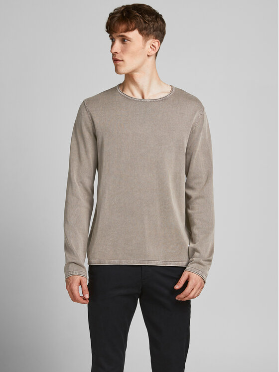 Jack&Jones Džemperis Leo 12174001 Brūns Regular Fit