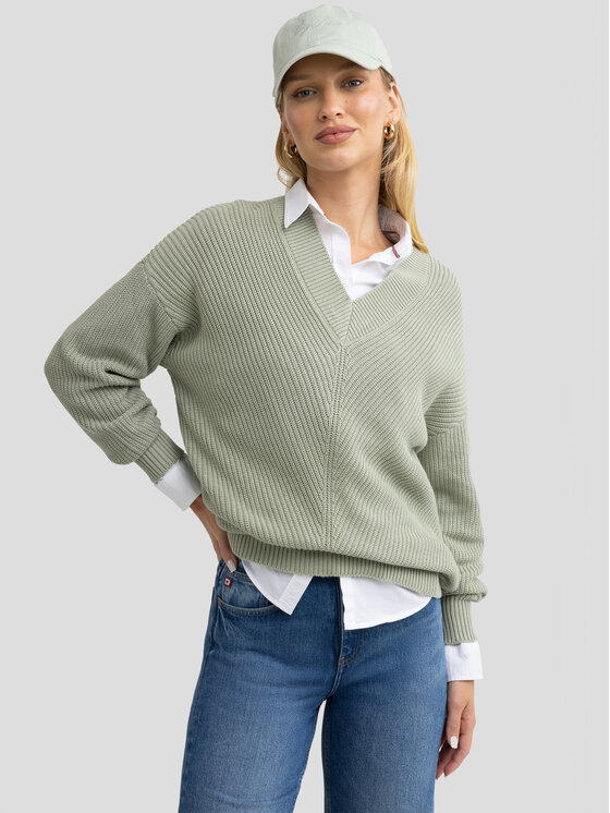 BIG STAR BIG STAR Sweter CYNTIANA Zielony Comfort Fit
