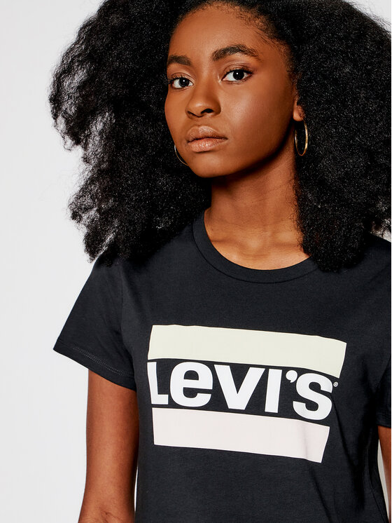 Levi's® Levi's® T-Shirt The Perfect Logo Graphic 17369-1498 Černá Regular Fit