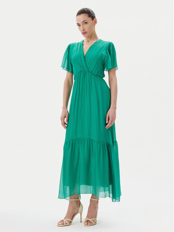 Haveone Haveone Rochie de vară AFF-N006 Verde Loose Fit