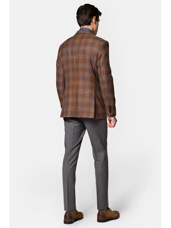 Lancerto Lancerto Marynarka Palmdale MA099222000009 Brązowy Slim Fit