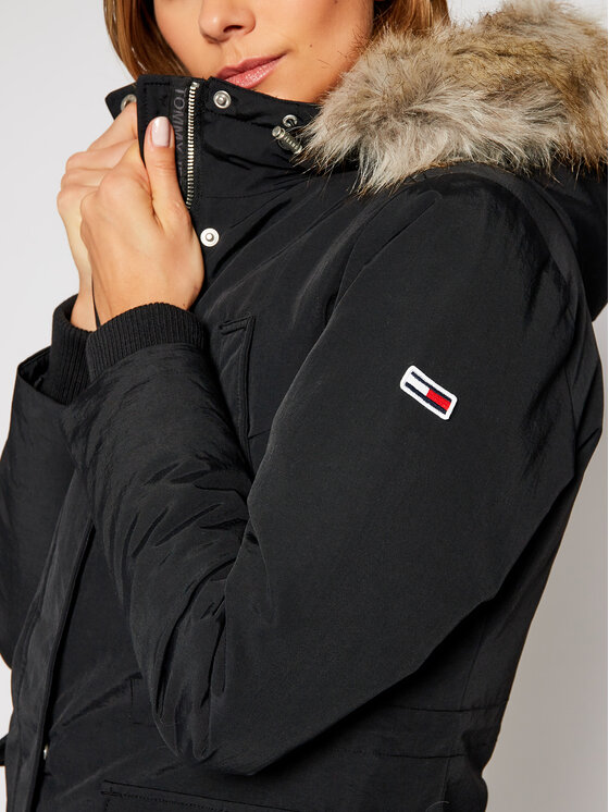Tommy Jeans Parka Technical Down DW0DW09063 Nero Regular Fit • Modivo.it