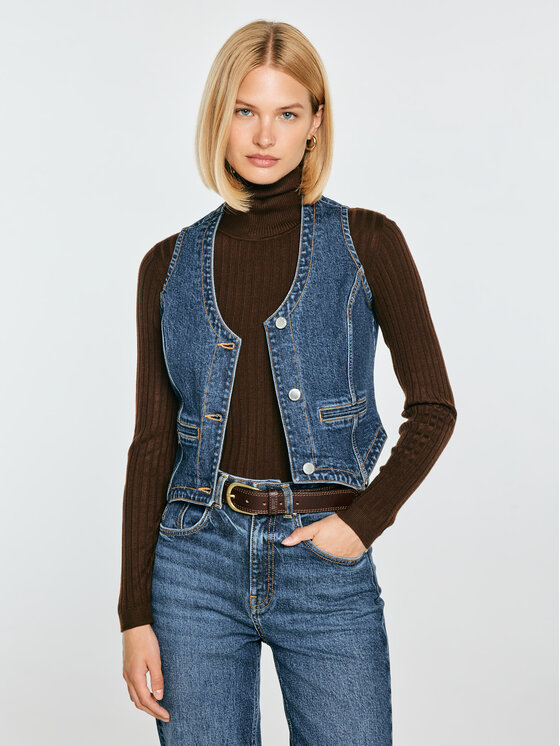 BIG STAR BIG STAR Kamizelka LILU Granatowy Basic Fit