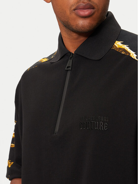 Versace Jeans Couture Versace Jeans Couture Polo majica 77GAG631 Črna Relaxed Fit