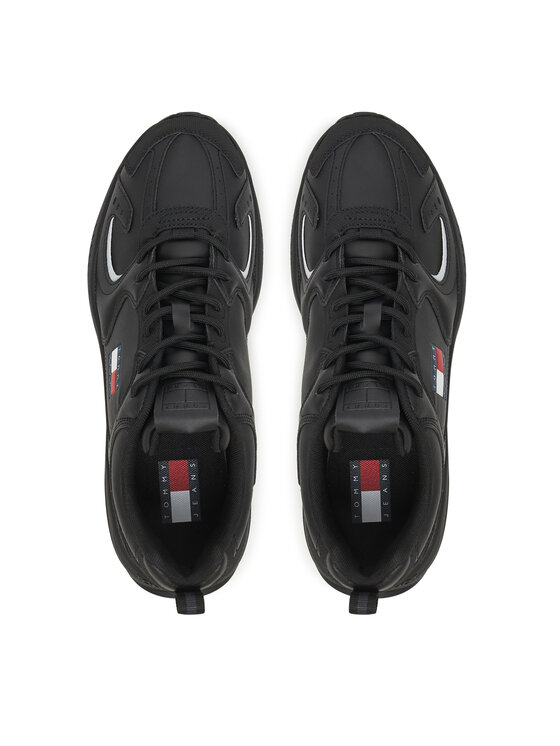 Tommy Jeans Tommy Jeans Tenisice Tjm Runner Leather EM0EM01621 Crna