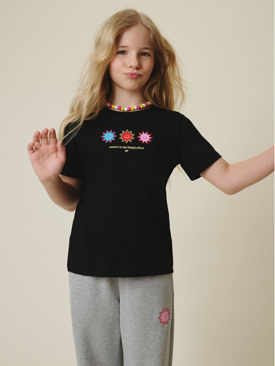 4F 4F T-Shirt MOVE OUTSIDE Czarny Regular Fit