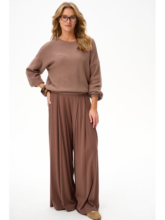blue shadow blue shadow Sweter Fera Beżowy Regular Fit
