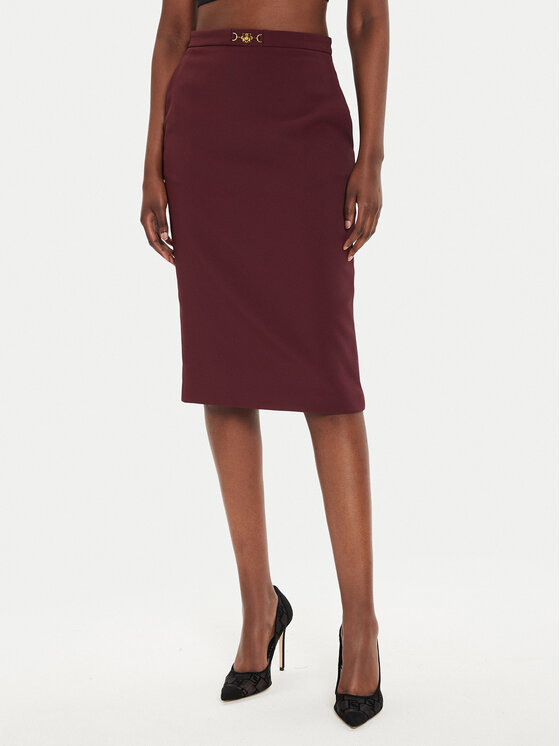 Elisabetta Franchi Elisabetta Franchi Ravno krilo GO-044-46E2 Bordo rdeča Slim Fit