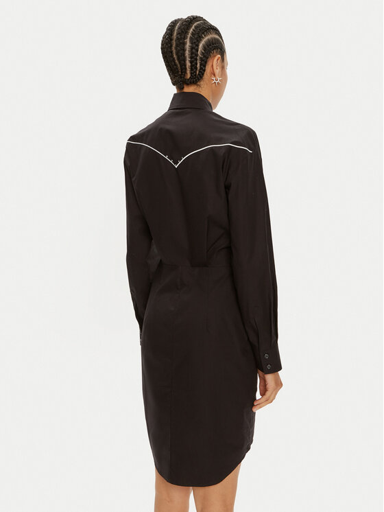 PINKO Pinko Sukienka koszulowa Actors 103737 A1XO Czarny Regular Fit