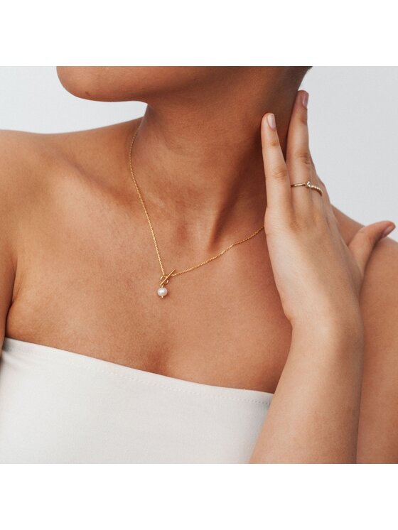 ANIA KRUK ANIA KRUK Naszyjnik SLTNP3142Z Żółte złoto