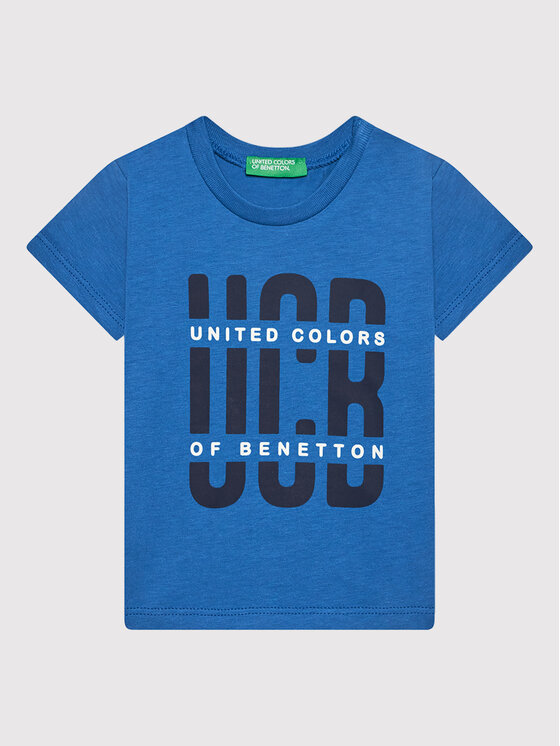 United Colors Of Benetton Tričko 3I1XG100G Modrá Regular Fit