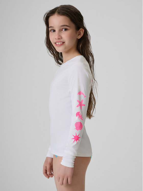 4F 4F Koszulka do pływania SUMMER SPLASH Biały