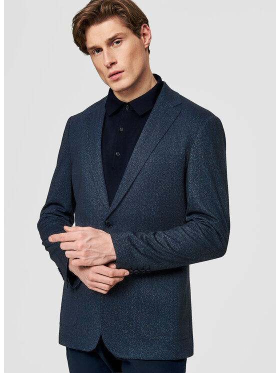 Pako Lorente Pako Lorente Marynarka P26SF-3X-001 Granatowy Slim Fit
