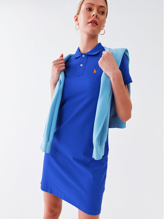 Polo Ralph Lauren Polo Ralph Lauren Každodenné šaty 211799490007 Modrá Regular Fit
