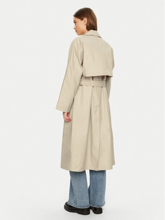 Calvin Klein Calvin Klein Trench 00040WL546 Bej Regular Fit