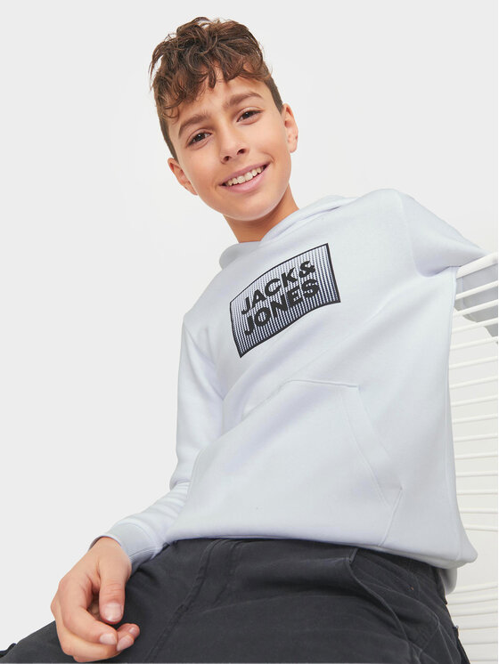 Jack&Jones Junior Jack&Jones Junior Majica dugih rukava Steel 12249653 Bijela Regular Fit