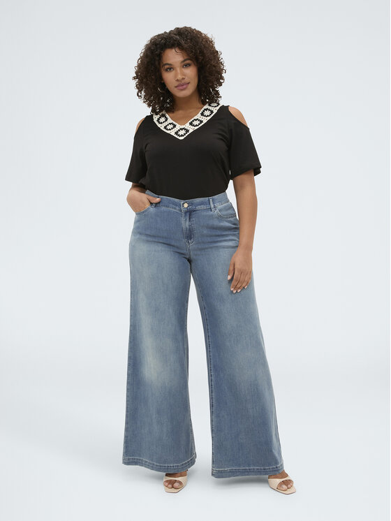 Fiorella Rubino Fiorella Rubino Jeansy P476T005380N004 Niebieski Over Fit