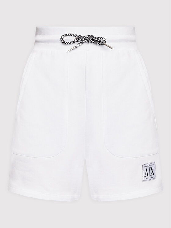 Armani Exchange Armani Exchange Sportovní kraťasy 3LYS84 YJ5VZ 1100 Bílá Regular Fit
