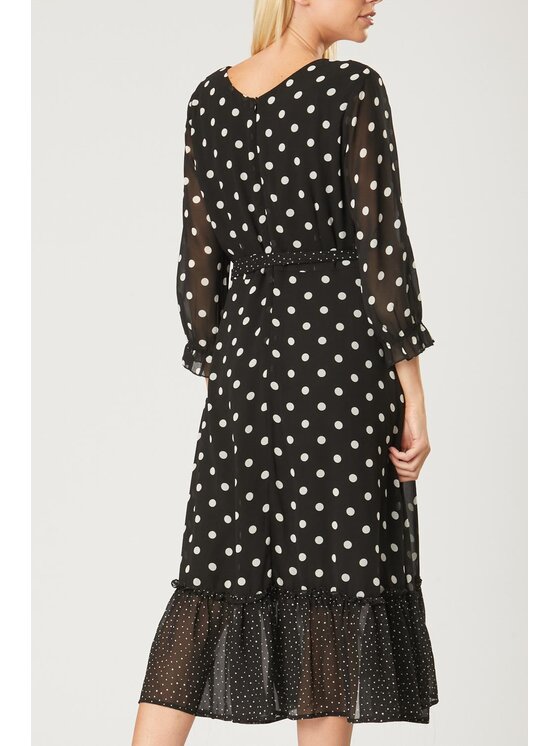QUIOSQUE QUIOSQUE Sukienka codzienna CHECKOSH DRESS Czarny Regular Fit