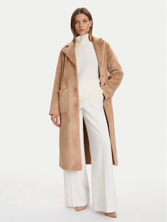 Rinascimento Rinascimento Cappotto di transizione CFC0122205003 Beige Regular Fit