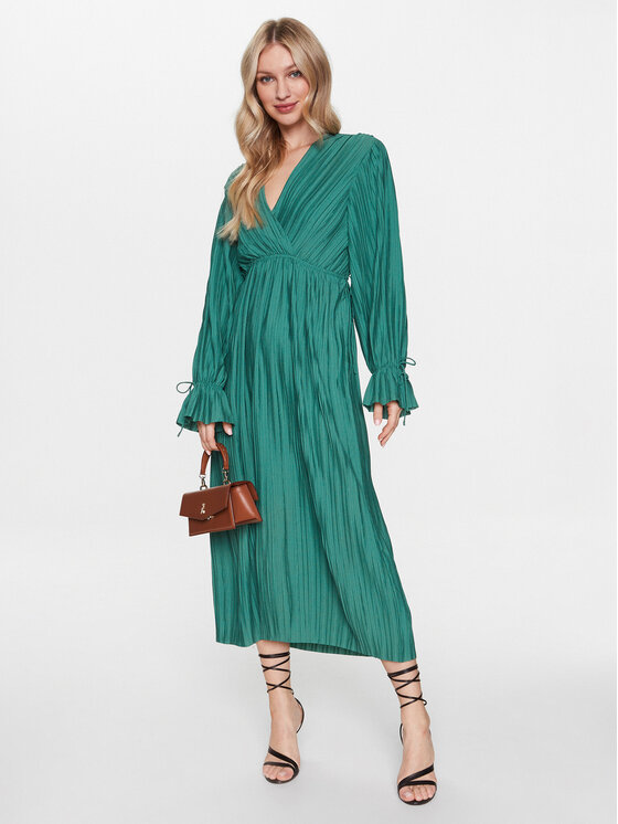 Edited Edited Официална рокля EDT6819001 Зелен Casual Fit