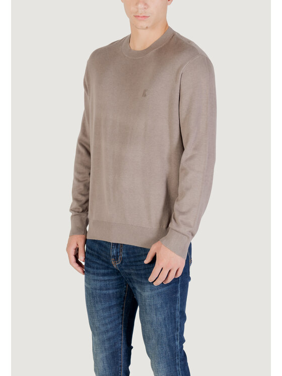 Armani Exchange Armani Exchange Sweter PULLOVER Brązowy Over Fit