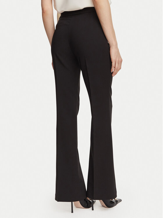 Rinascimento Rinascimento Spodnie materiałowe CFC0130135003 Czarny Flare Fit