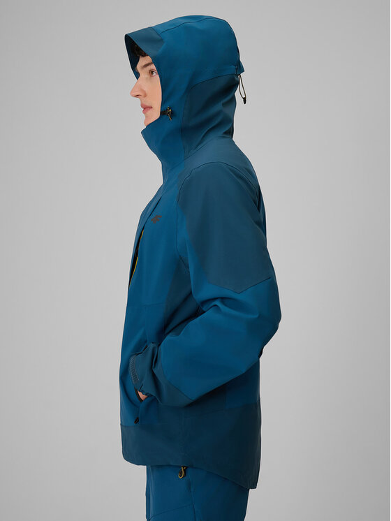 4F 4F Kurtka outdoor TREKKING Turkusowy Regular Fit