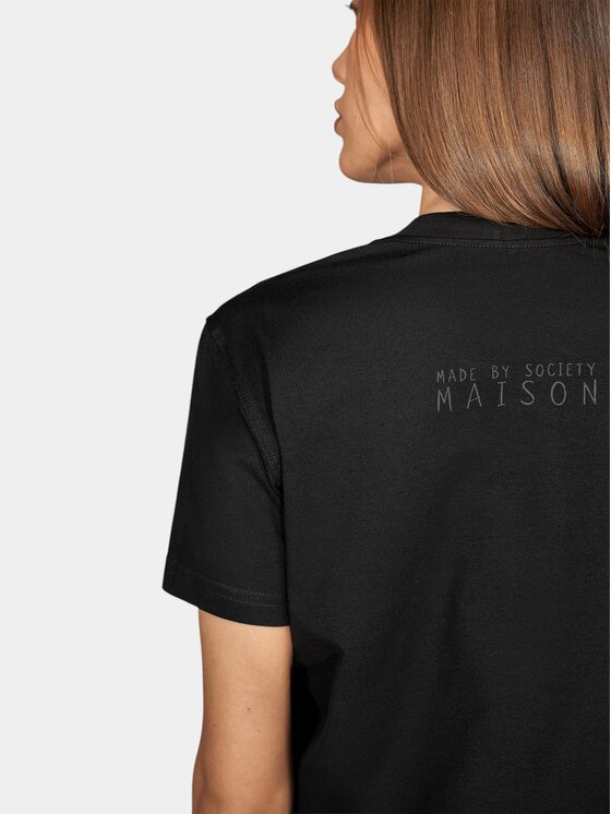 MADE BY SOCIETY MADE BY SOCIETY T-Shirt Signature Mark - T27852 Czarny Basic Fit