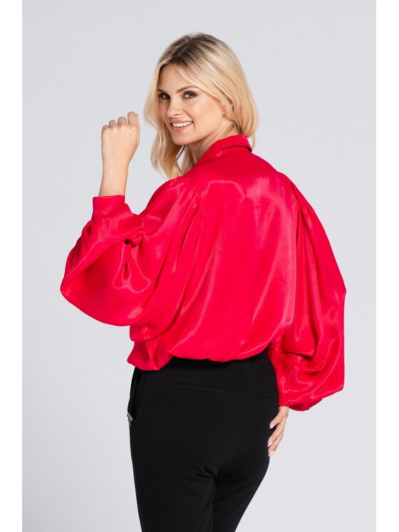 Look Made With Love Look Made With Love Bluzka Malin Look 161 malinowa Czerwony Bella Fit