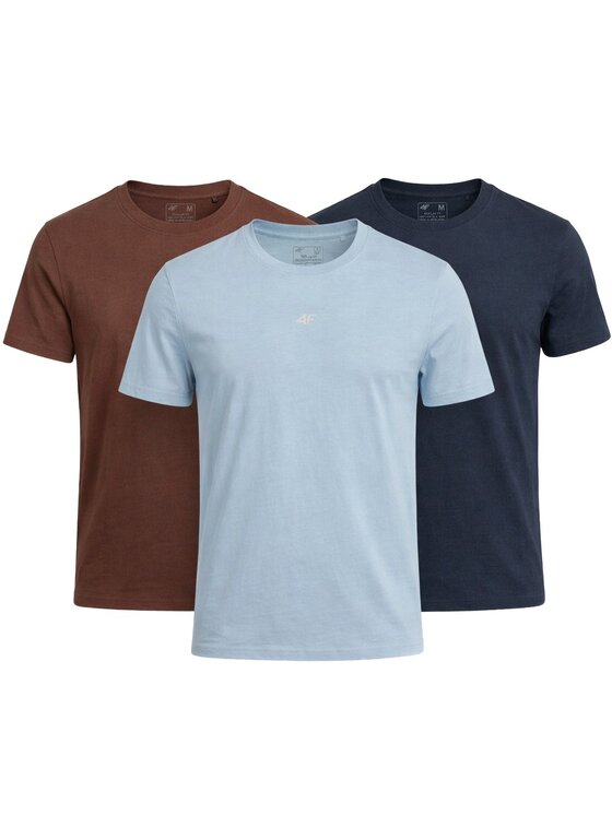 4F 4F T-Shirt Z-TTSHM3947-3-L Biały Regular Fit