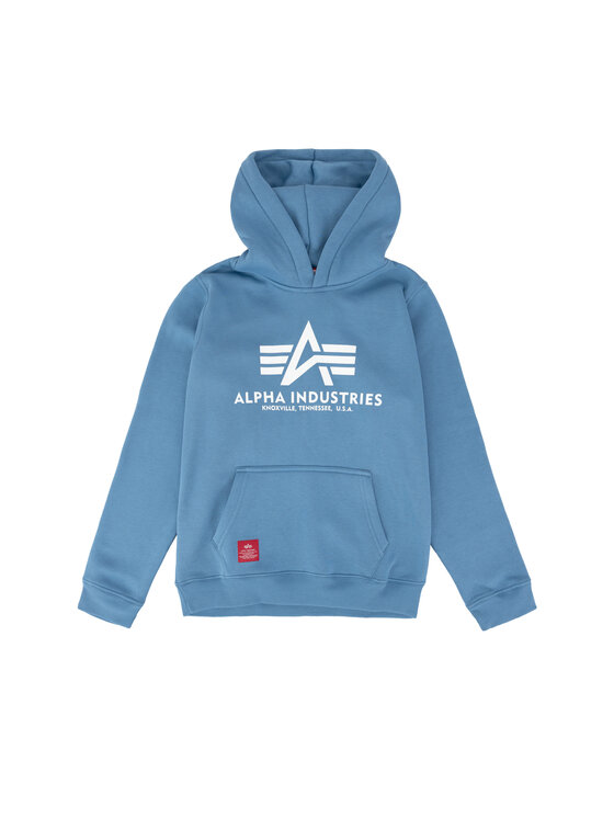 Alpha Industries Alpha Industries Bluza Basic Hoodie Kids Niebieski Regular Fit